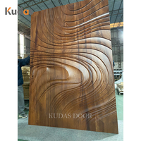 Porte d'entrée pivotante en bois massif sculpté en 3D, style villa de luxe, taille personnalisée, entrée principale moderne pour maison résidentielle