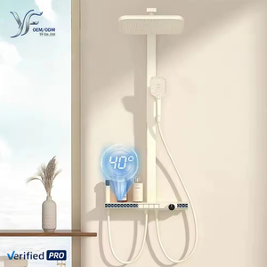Système <span class=keywords><strong>de</strong></span> <span class=keywords><strong>douche</strong></span> <span class=keywords><strong>thermostatique</strong></span> <span class=keywords><strong>de</strong></span> luxe avec affichage numérique LED, alimentation hydraulique, sans batterie, commande par touches piano, <span class=keywords><strong>colonne</strong></span> <span class=keywords><strong>de</strong></span> <span class=keywords><strong>douche</strong></span> 4 voies - Product Image 1