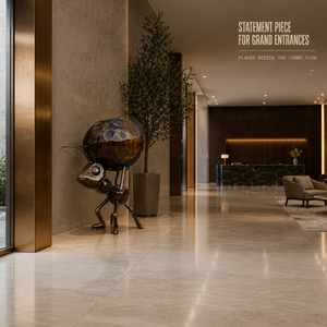 Grande <span class=keywords><strong>Statua</strong></span> di Formica con Sfera, Scultura Animale Moderna per Parchi a Tema, Centri Commerciali, Resort e Decorazioni per la Casa - Product Image 3
