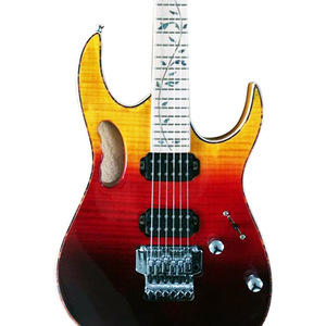 Paisen double rocker tigre motif placage arbre de vie tilleul électrique semi 24 frette guitare électrique acoustique - Product Image 3