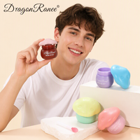 Baume à lèvres hydratant teinté rose saveur cerise pour femme avec motif champignon mignon, taille standard