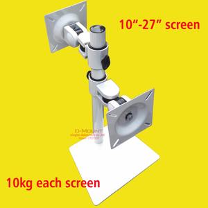 Supporto da Scrivania DL-AOC1-D per <span class=keywords><strong>Doppio</strong></span> <span class=keywords><strong>Monitor</strong></span>, Regolabile in Altezza 10-27 Pollici, Base in Metallo da 25 Pollici, Capacità 10kg, <span class=keywords><strong>Staffa</strong></span> LCD - Product Image 2