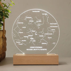 Base de Luz LED Moderna de Madera con Tablero de Mensajes Borrable de Acrílico Transparente para Decoración de Sala de Estar y Dormitorio - Product Image 4