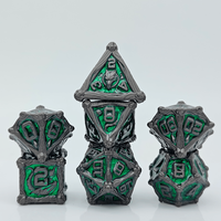 Ensemble de dés de dragon fantastique 7 pièces, dés polyédriques pour jeux de rôle et jeux de société DND
