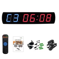 YIZHI Timer Digital Gym rumah tampilan LED 6 Digit 4 inci untuk latihan Interval Stopwatch jam waktu hitung mundur