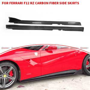 Factory Price Upgrade to RZ Style Carbon Fiber Car Auto Parts Side Skirt For Ferrrari F12 - Product Image 1