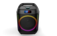 Speaker Kolom Portabel Berdaya Tinggi dengan Lampu LED RGB, Daya USB, untuk Pesta, Penggunaan Luar Ruangan, Home Theater, Subwoofer