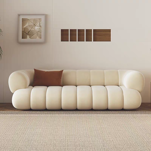 모던 프리미엄 상업용 사무실 아파트 거실 가구 모듈형 2인용 인조가죽 스펀지 소파 세트 - Product Image 2