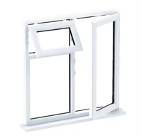 Französische Schalldichte PVC-Fenster Maßgefertigte Moderne Kunststofffenster Villa Winddichte UPVC-Fenster
