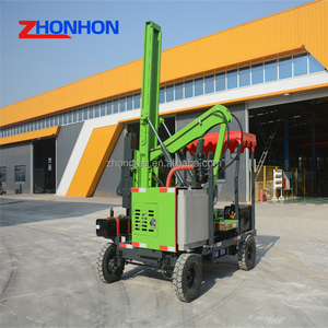 Máquina Multifuncional para Hincar Postes de Acero para Barandas, Accionada por Diésel, Capaz de Perforar y Tirar Postes de Acero - Product Image 6