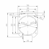 Panel LCD TFT Bulat Ukuran Kecil 1,28 inci 240*240 Layar IPS Penuh Warna 2 Lampu Latar LED