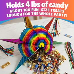 Piñata pliable artisanale de grande taille pour fête d'anniversaire, piñata mexicaine pour enfants, piñata étoile pour fête - Product Image 5