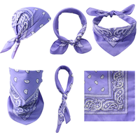 Bandana personnalisée OUHONG imprimée, foulard carré en polyester à motif Paisley pour streetwear, événements et cadeaux promotionnels