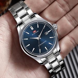 Montre pour homme, logo personnalisé, grand cadran, étanche, luxe, décontractée, affaires, bracelet en cuir, livraison gratuite - Product Image 6