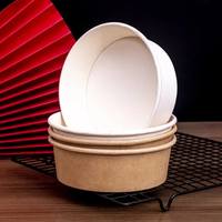 Assiettes et bols en papier écologiques réutilisables de qualité alimentaire et commerciale, étanches, 1100 ml/39 oz, pour pizza, collations, salades, à emporter