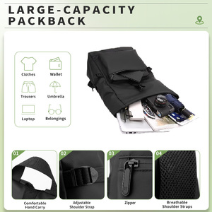 Nuovo Zaino Multifunzionale di Grande Capacità in Denim e Poliestere Impermeabile per Uomini, Studenti di <span class=keywords><strong>Scuola</strong></span> <span class=keywords><strong>Media</strong></span> e Università, Casual - Product Image 4