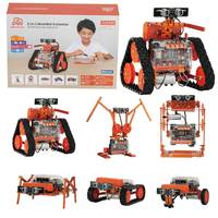 Kit de Robot de vapor Weeebot Evolution 6 en 1 con tableros educativos y de fabricante, coche de Metal, juguete DIY para enseñanza escolar, programación de codificación