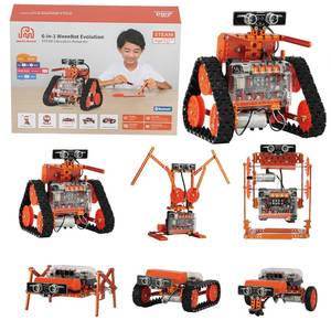 Kit de Robot de vapor Weeebot Evolution 6 en 1 con tableros educativos y de fabricante, coche de Metal, juguete DIY para enseñanza escolar, programación de codificación - Product Image 6
