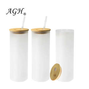 <span class=keywords><strong>Verre</strong></span> à bière en <span class=keywords><strong>verre</strong></span> à paroi simple givré de 25 oz <span class=keywords><strong>avec</strong></span> couvercle en bambou et <span class=keywords><strong>paille</strong></span> - Product Image 6