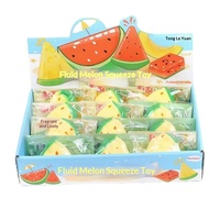 Jouet de simulation alimentaire créatif à rebond lent, série de fruits à pincer amusants (melon Hami fluide), pour la décompression, pour les 7-14 ans, en boîte