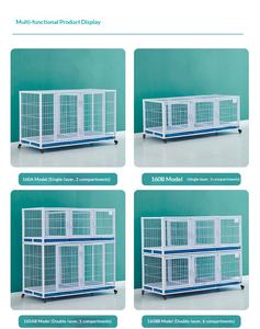 Toz Boya Kaplamalı, Katlanabilir, Çevre Dostu, Dayanıklı ve Yer Tasarruflu, Çok Katmanlı, İstiflenebilir Metal Köpek Kafesi - Product Image 3