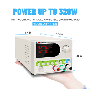 แหล่งจ่ายไฟแบบสวิตชิ่งควบคุมแรงดันไฟฟ้า 32V 10A ราคาดี ปรับค่าได้แม่นยำสูง พร้อมปุ่มปรับแบบดิจิตอล - Product Image 5