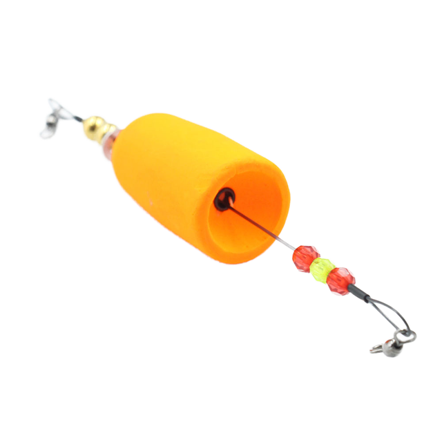 Selco SGF-L197 Stream Fishing Setup Durable EPS Popping Cork Buoy Oval Pattern Float 33x63mm for Redfish Perch