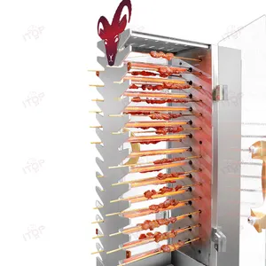 Parrilla eléctrica abatible automática, máquina de kebab de autoservicio sin humo comercial, restaurante