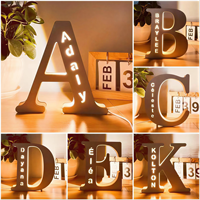 Lettres lumineuses personnalisées en bois avec nom, veilleuse LED personnalisée pour la chambre d'enfant, décoration de chambre, cadeau