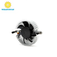 Ventilateur sans cadre DC WellSunFan, fournisseur vérifié d'usine de Shenzhen, en aluminium avec pales PBT, 5V 12V 24V, refroidisseur VGA 50x10mm, lot de deux