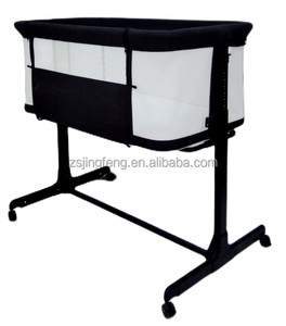 <span class=keywords><strong>Lit</strong></span> bébé portable moderne, <span class=keywords><strong>lit</strong></span> cododo pour nourrisson, hauteur réglable, côtés entièrement en maille, berceau avec moustiquaire en coton, articles pour bébé - Product Image 2