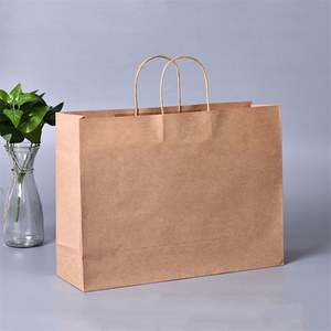 Sacs en papier kraft personnalisés avec logo imprimé, sacs de luxe en gros pour les achats, les cadeaux, les aliments, la vente au détail, KM Oem - Product Image 5