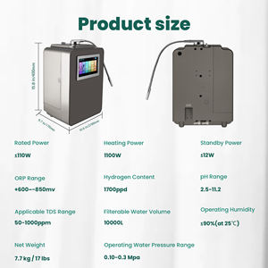 Ionizador de agua alcalina con electrólisis de 8 placas para una salud óptima - Product Image 6