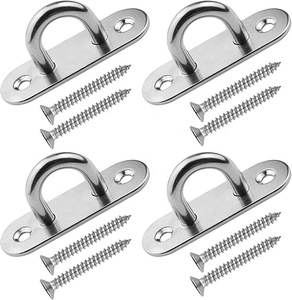 Œil de fixation oblong en acier inoxydable 316 pour usage maritime, anneau en D de 5 mm, plaque de fixation, boucle, gréement, accessoires pour yacht et <span class=keywords><strong>bateau</strong></span> - Product Image 5