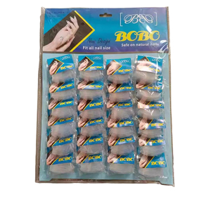 Faux ongles en amande moyennes, 24 pièces, lot en carton, couleur unie, à presser pour la manucure - Product Image 2
