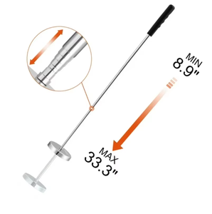 Balayeuse magnétique télescopique pour jardin et cour Vis de détection de pièces Capacité de traction de 35LB Outil de ramassage magnétique rétractable de 8.6 " - 33" - Product Image 3