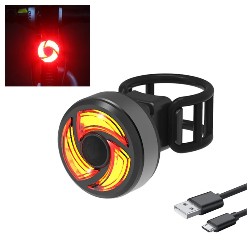 Ultra Bright Waterproof IP65 Usb Rechargeable 6 Modes Warning Safety Turn bicycle rear light for Any Road Bikes