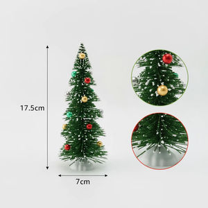 SANWEI fábrica al por mayor 17,5 Cm alta calidad pequeño árbol de Navidad de mesa Artificial Mini árbol de Navidad con bolas de colores - Product Image 3
