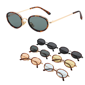Gafas de Sol de Moda para Mujer, Diseño Ovalado <span class=keywords><strong>Mini</strong></span>, Marco Metálico, Protección UV400, para Primavera/Verano 2026, Ideales para Uso Diario, Conducir y Viajar - Product Image 1