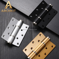 Charnière de porte invisible à fermeture amortie, amortisseur hydraulique, charnière de porte à ressort en alliage d'aluminium à fermeture automatique