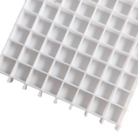 Grille de caisse à œufs en plastique ABS HAVC Ventilation d'air de retour noire
