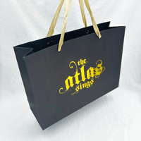 Bolsas de Papel para Compras de Boutique con Logotipo Estampado en Relieve, Bolsa de Papel Personalizada para Minoristas de Ropa