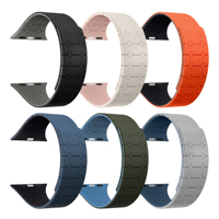 Correa de reloj magnética de silicona de dos colores RYB AP para Apple Watch 41mm 45mm 44mm 40mm 49mm 46mm pulsera