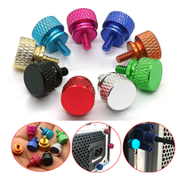 Vis de boulons de pouce moletées en aluminium anodisé coloré pour boîtier de PC d'ordinateur de bricolage