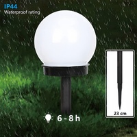 Lampe de pelouse industrielle d'extérieur alimentée par globe Lampe de pelouse rougeoyante pour paysage IP44 Lumière ronde en forme d'ampoule de jardin en plastique étanche