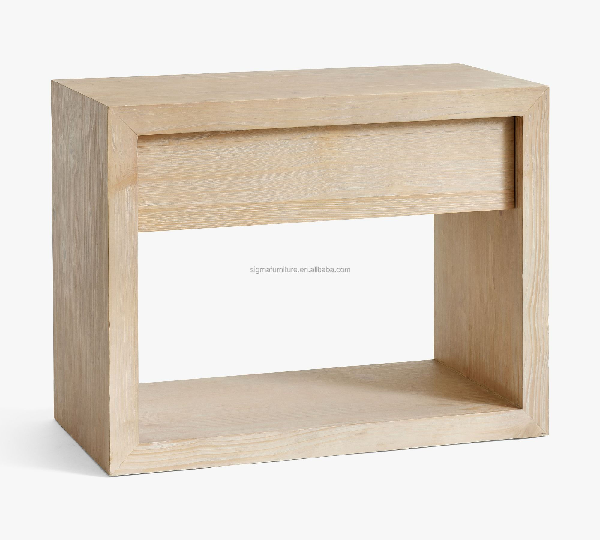 High quality farmhouse modern bedside chest table with drawers nightstand wood cupboard