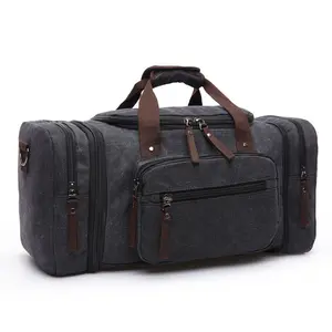 Reisetasche周末黑色防水女性奢华行李袋帆布行李箱男士设计女童旅行包背包