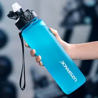 UZSPACE-botella de agua con marca de tiempo, botella de agua motivadora con pajita y cepillo de limpieza, ideal para gimnasio de Fitness y al aire libre
