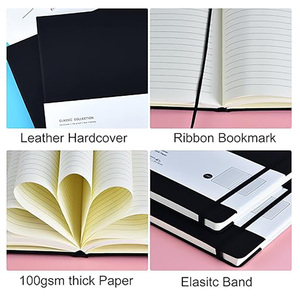 יומן מחברת כריכה קשה a5 עור בהדפס מותאם אישית עם מתכנן עסק ועיצוב עטיפה - Product Image 4