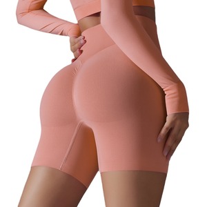 JAC22 XG71344 Pantalon de fitness taille haute pour femme, tricoté, effet ventre plat, collant de cyclisme, short de yoga effet fessier galbé - Product Image 4